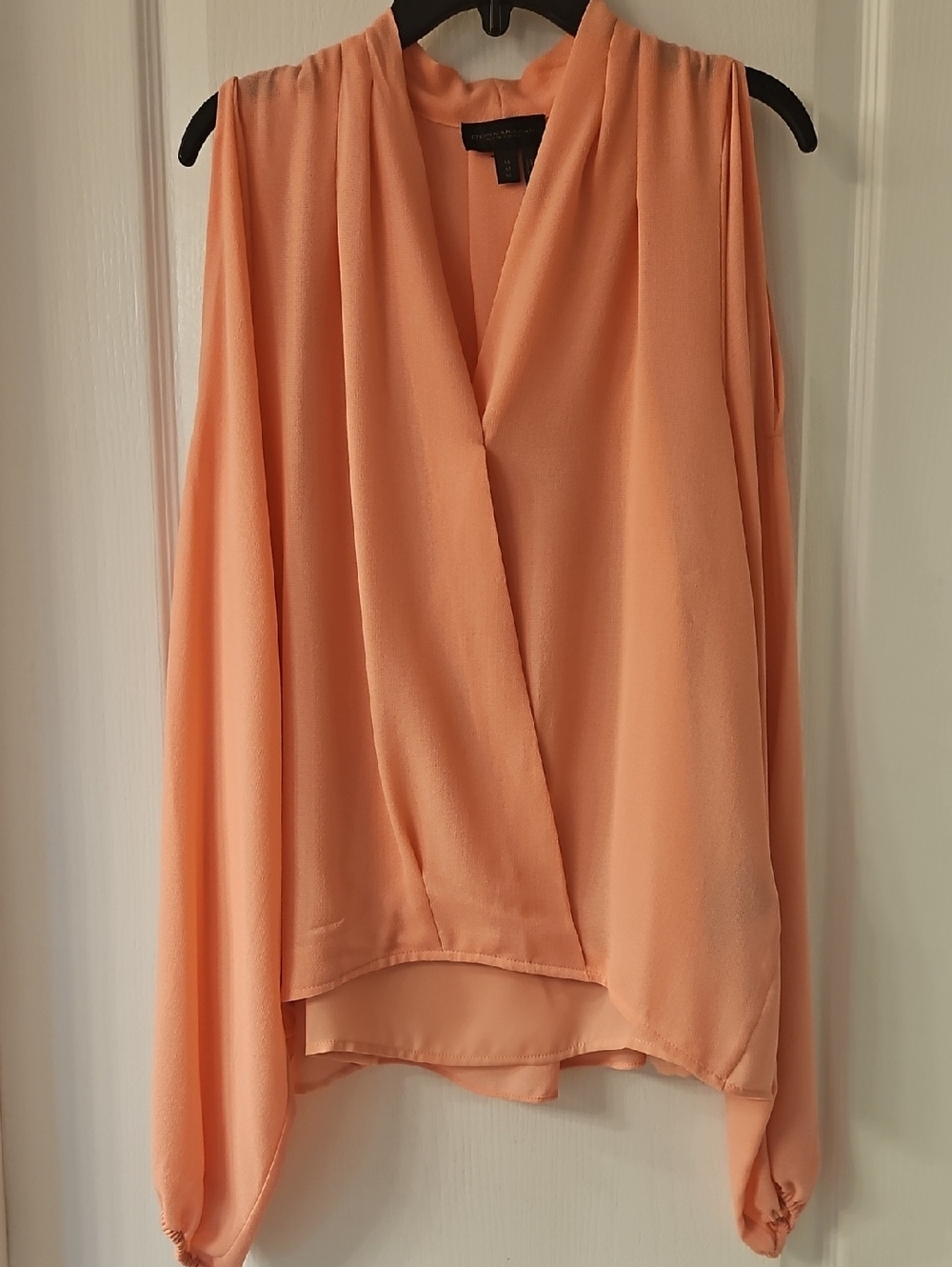 Donna Karan New York Peach Draped Blouse
